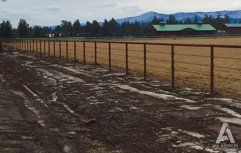 Property fencing in Sisters Oregon by All Aspects Fencing
