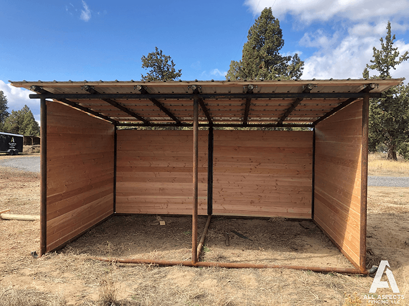 permanent or portable livestock shelters