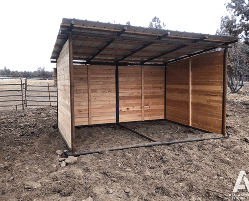 permanent or portable horse shelters
