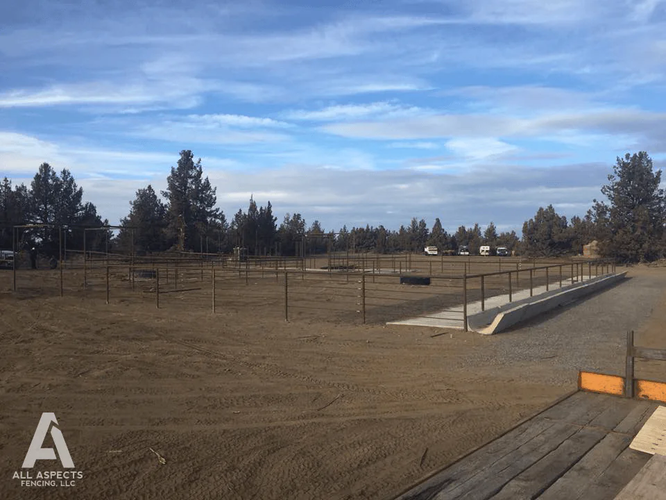 All Aspects Fencing Corral Fence for Barley Beef in Central Oregon