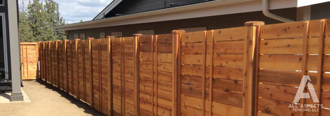 Residential Cedar Privacy Fence in Central Oregon