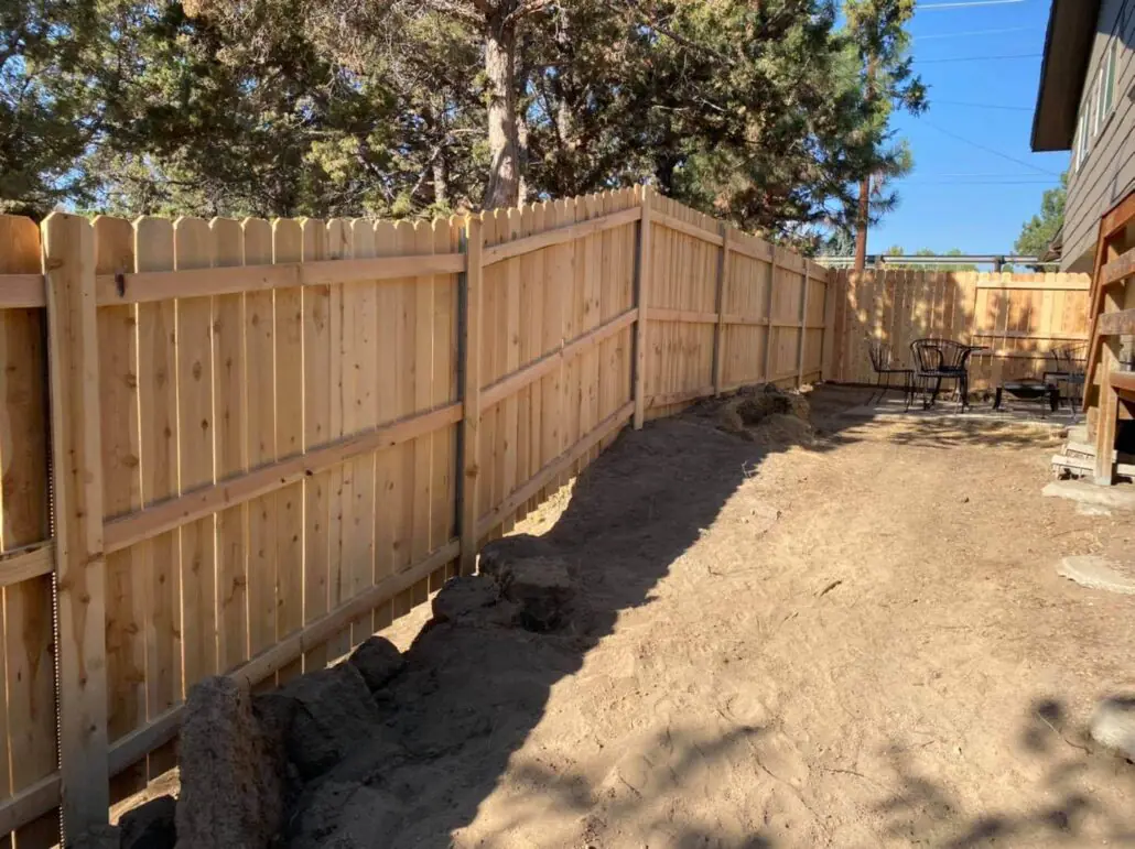 Dog Ear Cedar Privacy Fence Central Oregon