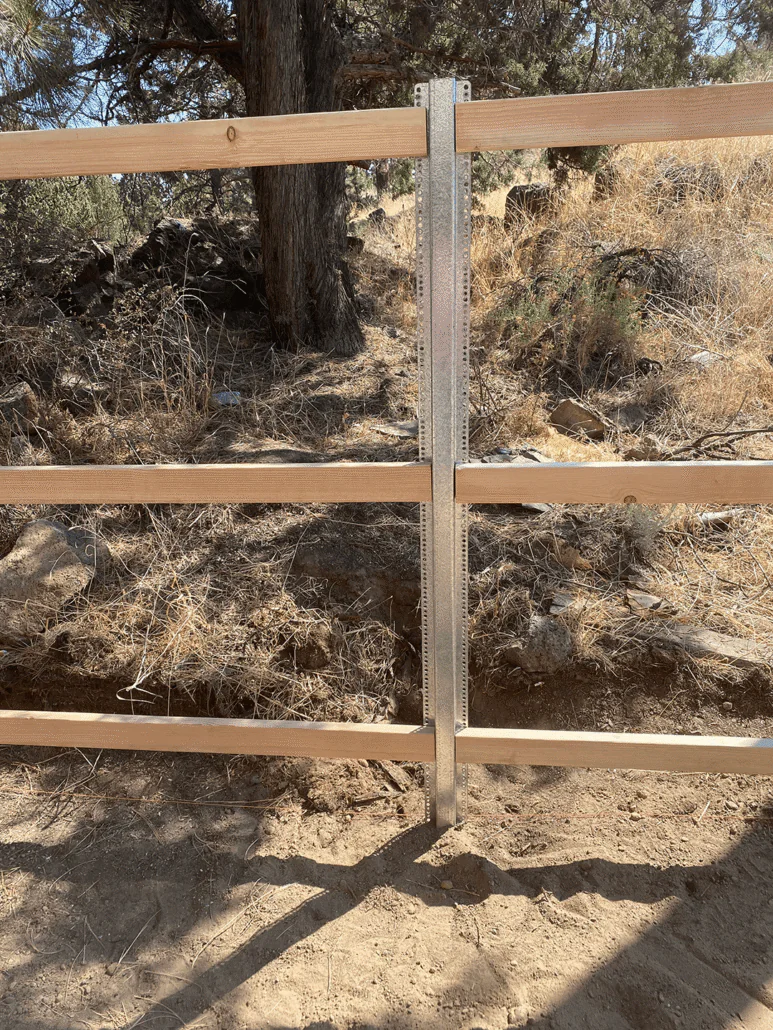 Postmaster Steel is the ONLY option for cedar fencing