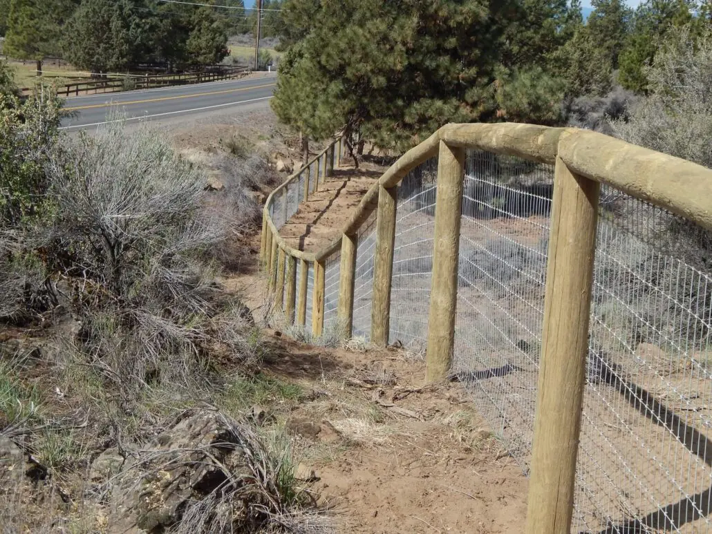 Woven Wire Post and Top Pole Fence in Oregon